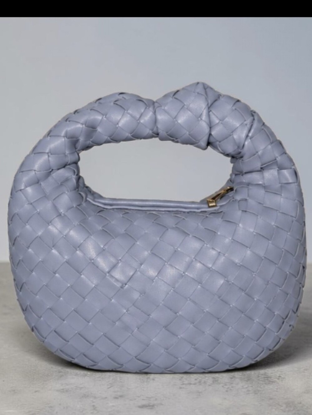 Urban Expressions Blue Woven Mini Top Handle Handbag